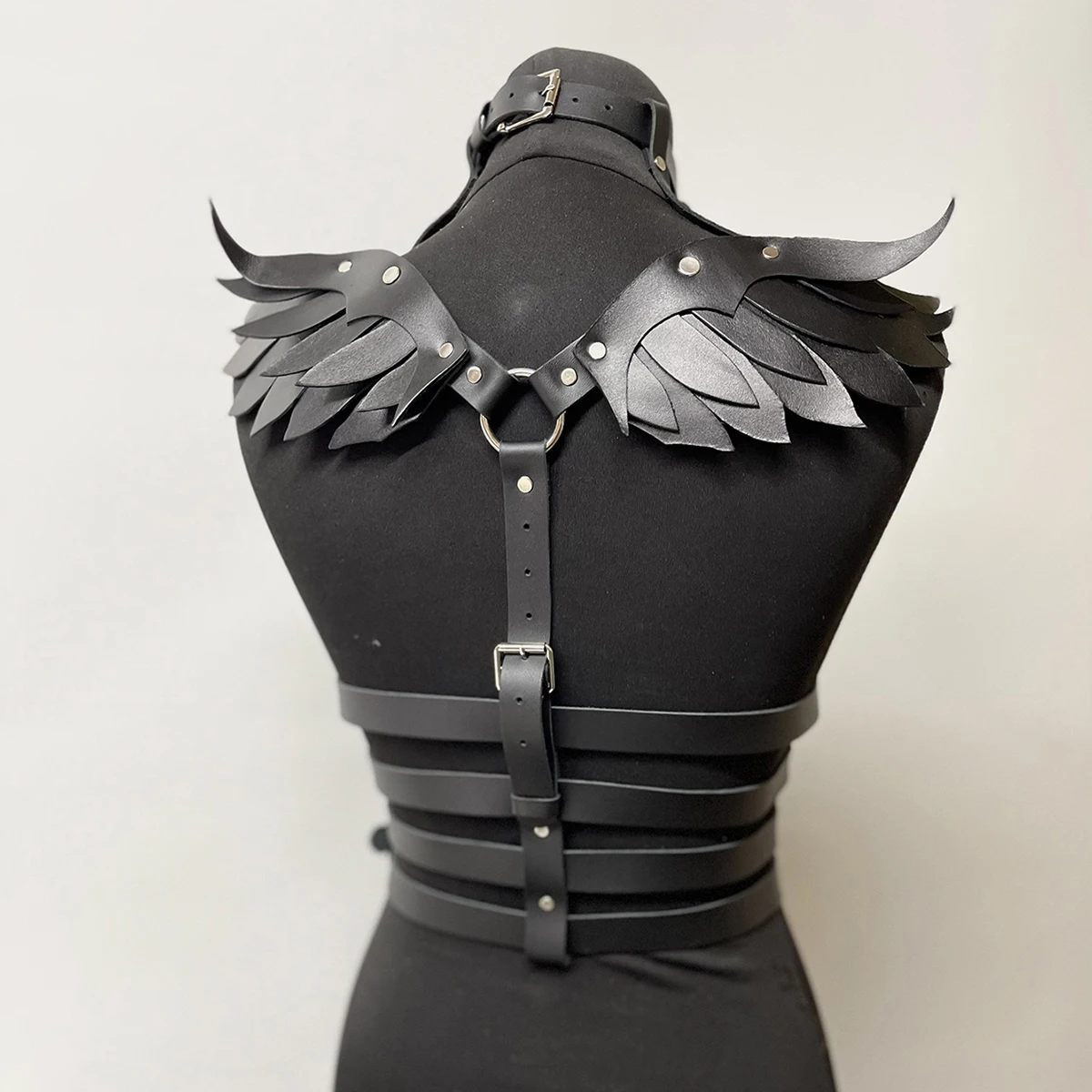 Women Fashion Belt Punk Straps Corset With Wings Straps Harness Pu Leather Harness Set With Wings Gothic Clothing Accessories