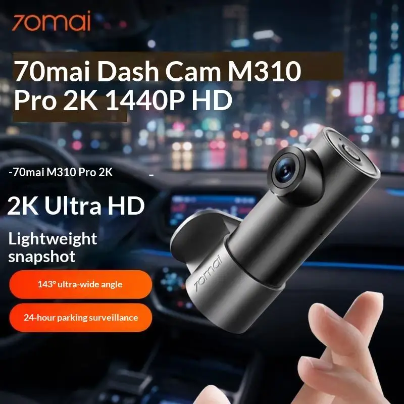 【MO2】70mai M310 Pro Dash Cam 2K 1440P HD 143 Degree Wide Angle 24H Parking Monitor For Car Safety{M}