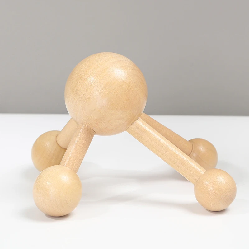 1 pçs pescoço volta 3/4 pernas rolo de massagem cabeça de madeira couro cabeludo massageador polvo garras relaxar spa ferramentas para o crescimento do cabelo alívio do estresse