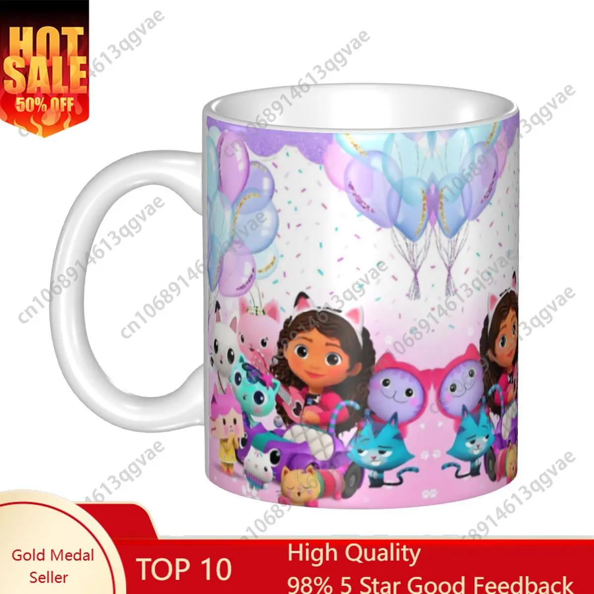 

Personalized G-Gabbys Dollhouse Coffee Mugs DIY Ceramic Mug Cup Creative Gift