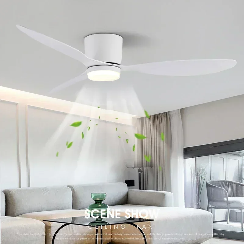 LED Ceiling Mounted Living Room Fan Light, Nordic Restaurant Decorative Ceiling Fan, Household Minimalist Electric Fan Light