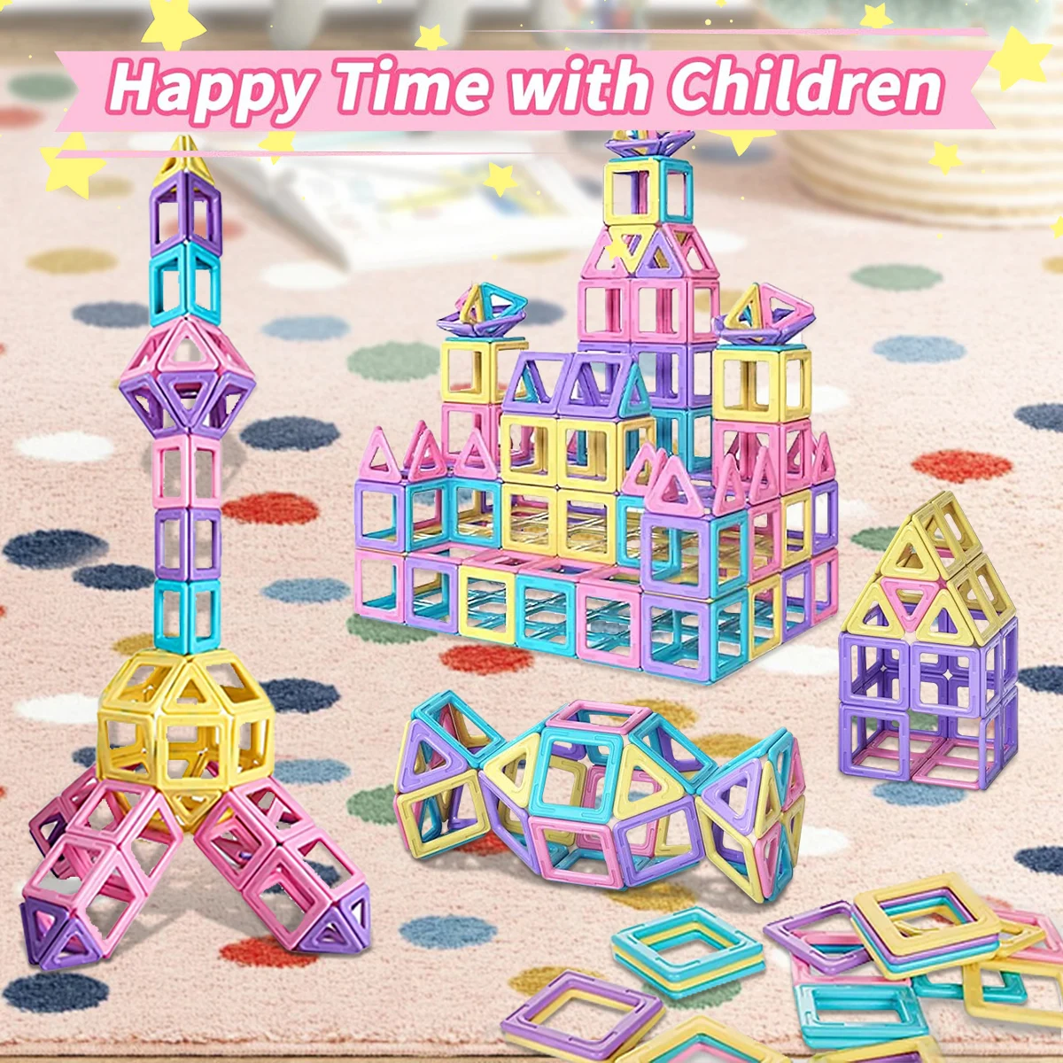 38/62/86PCS Macaron 3D Magnetische Blokken Set Speelgoed Voor Kinderen Jongens Meisjes Educatief Zintuiglijke Gebouw Magneticfor speelgoed Geschenken