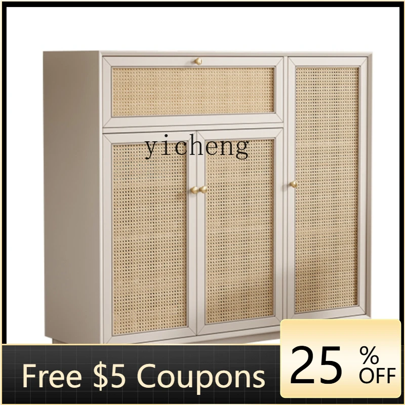 

Zc Rattan Shoe Cabinet Entrance Entrance Cabinet Home Large Capacity Locker Sideboard Cabinet