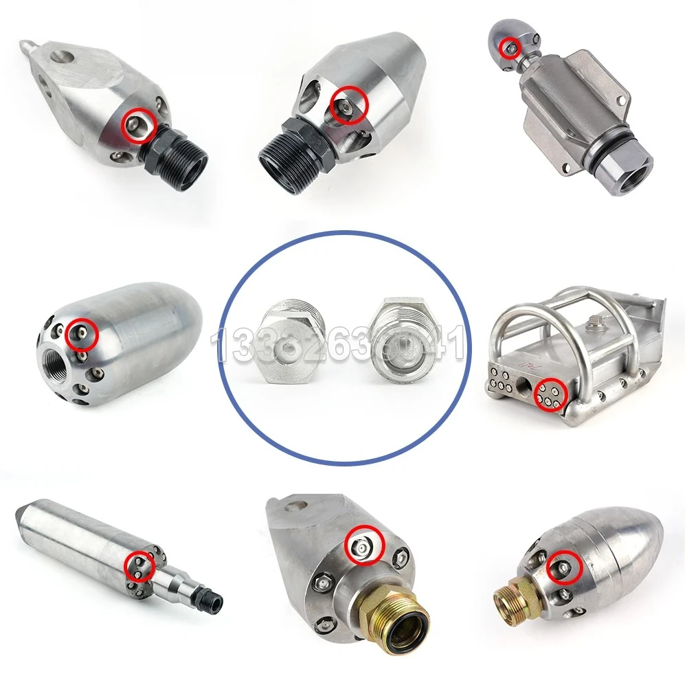 High Pressure Ceramics Core Pipe Dredging Sewer Various Sizes Sewer Drain Cleaning Nozzle Repair Kit Accessory,Pipe Water Jetter