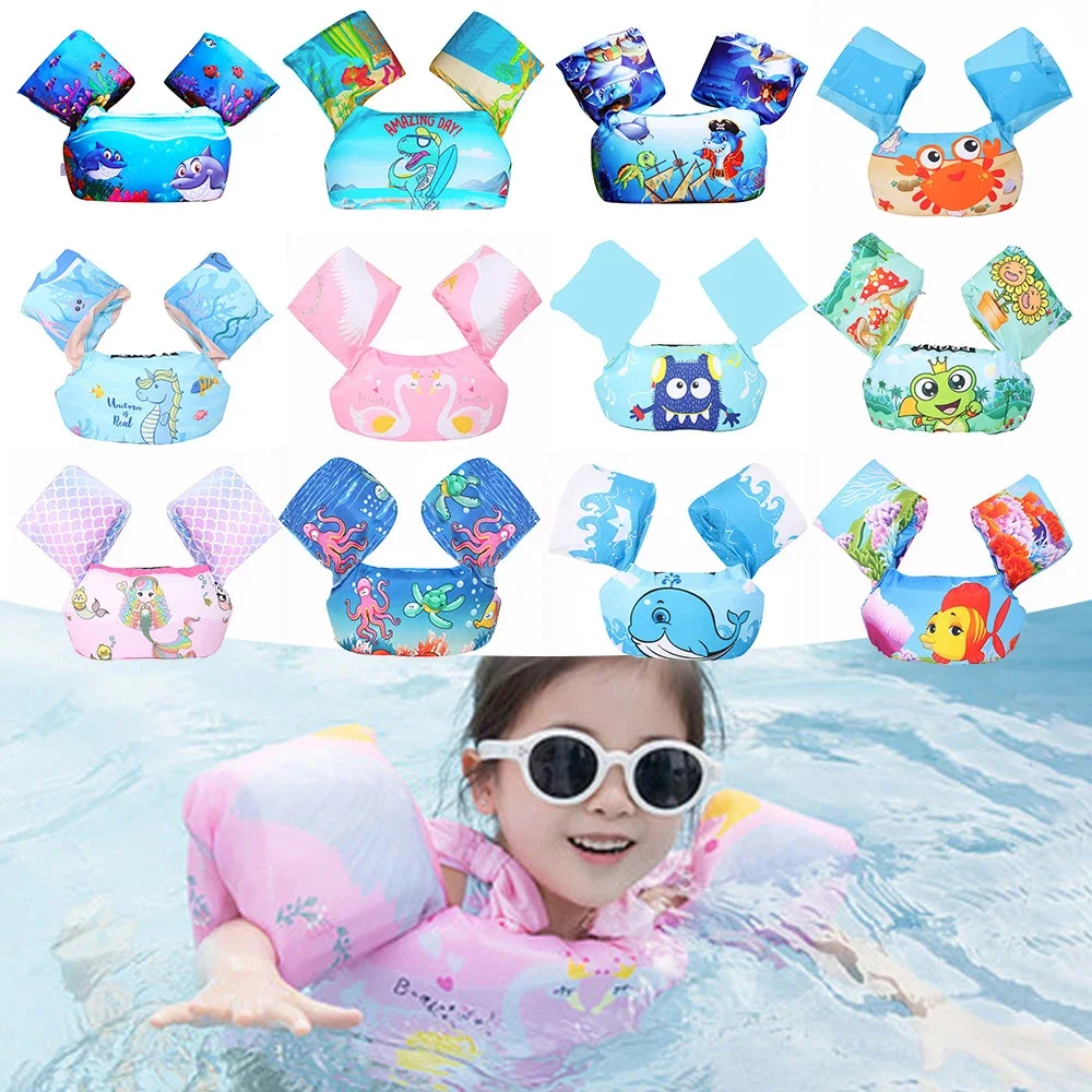 Kids Swimming Floats Ring Cartoon Swim Floating Armbands Buoy Cute Pool Float Rings for Kids Children for Baby Toddler Arm Float