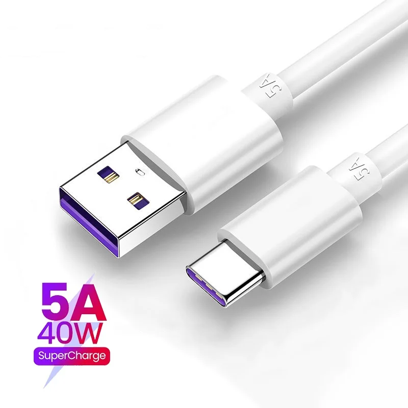 Image of 5A USB Typ C Kabel Für Huawei Mate 30 20 P50 P40 P30 Pro Lite 40 W SCP Schnelle Lade ladegerät USB-C Typ-C Kabel Draht Kabel