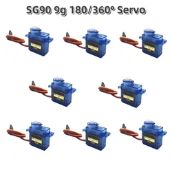 SG90 Servo motor mikro 9g 180 360 derece dağı SG90 kiti olmadan metal dişli pro RC araba oyuncak uçak DIY yönlü servo