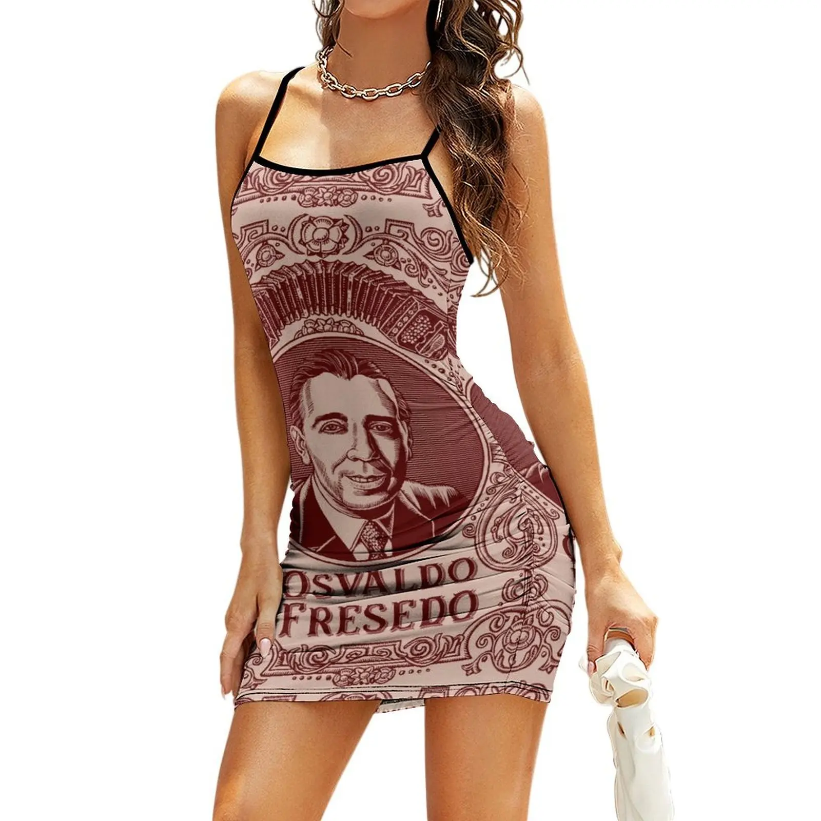 

Osvaldo Fresedo in Red Sling Dress summer clothes dresses for woman 2025 Dress