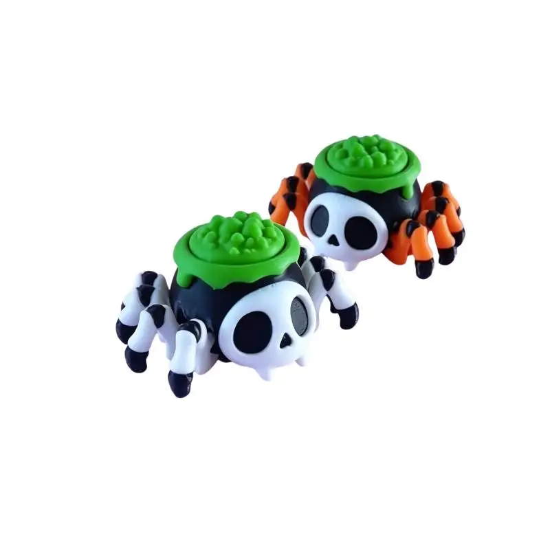 3D-gedruckter gruseliger süßer Cupcake-Clicker-Fidget-Halloween-Schlüsselanhänger, Fingerspitzen-Druck-Dekompressionsspielzeug für Halloween-Partygeschenke – Detail 10