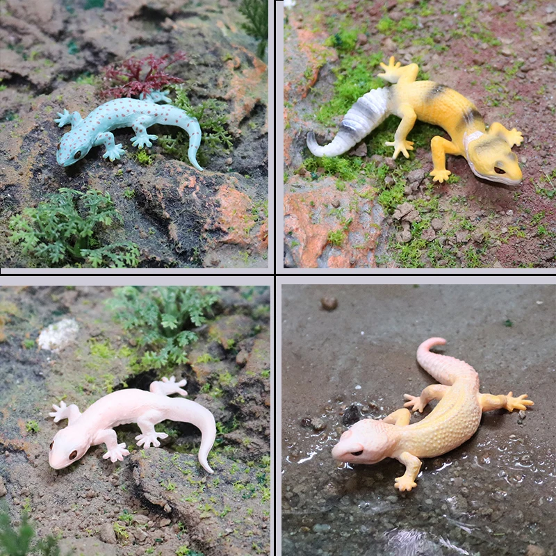 Oenux New Simulation Wild Reptile Animals Action Figures Lizard Model Figurines Kids Education Congnitive Scene Decoration Toy