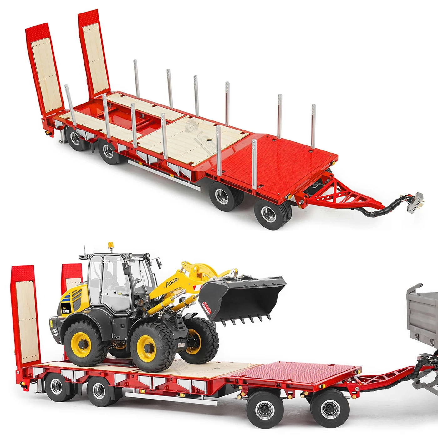 

LESU RC Trailer 1/14 Hydraulic RC Tractor Suitable for Towing Truck Loaders Excavators Construction Machinery Model Toys