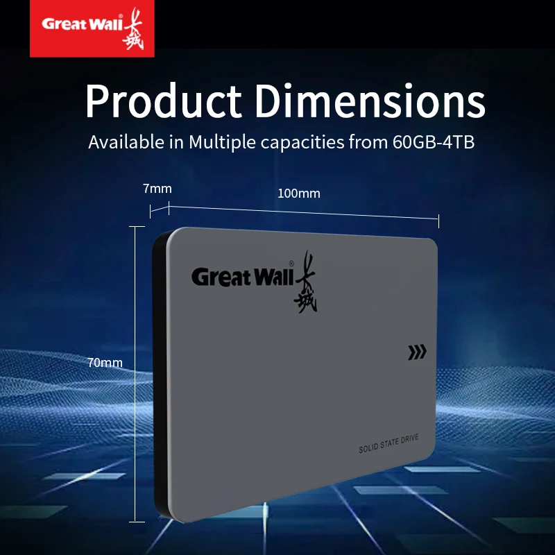 GreatWall-disco duro interno para ordenador portátil, unidad de estado sólido Ssd de 512GB, 128GB, 256GB, 2TB, 2,5 pulgadas, Sata3, 1TB, 2,5 ", 120GB, 256GB