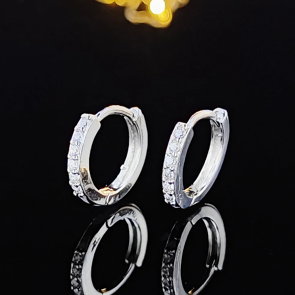 2024 New Arrival Hoop Earrings for Women Fashion Trendy Hook Boucle D'oreille Femme Wedding Jewelry E408b