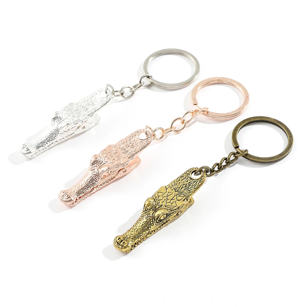 Creative Colorful Crocodile Keychain - Metal Men's Street Style Crocodile Clip Keychain, Perfect Gift for Boyfriend and Dad