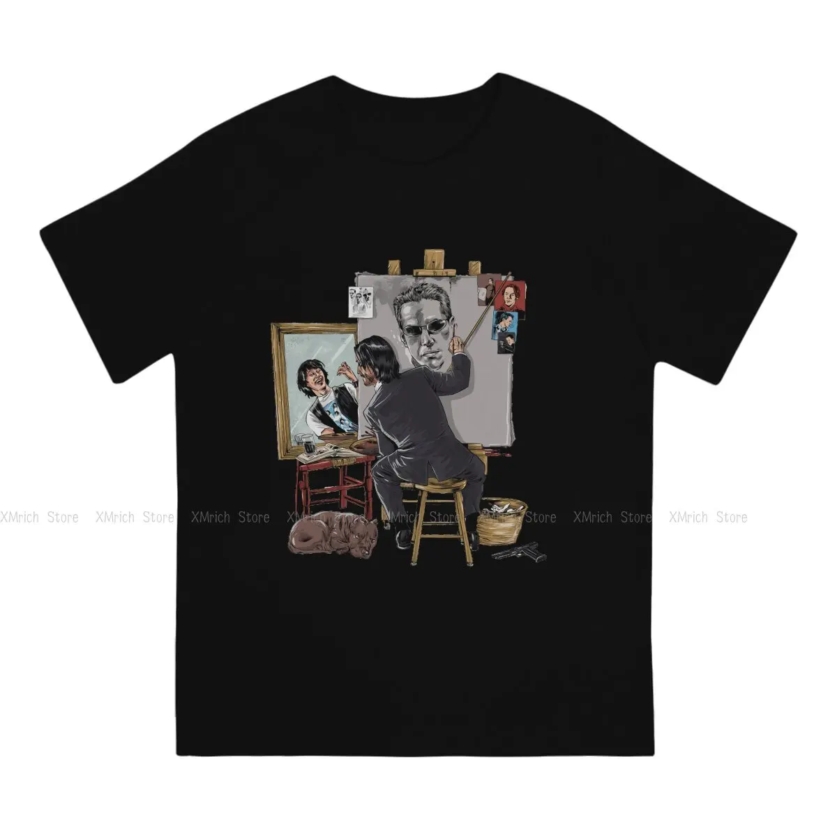 Men Triple Self Portrait T Shirt Keanu Reeves 100% Cotton Clothes Funny Short Sleeve Round Collar Tee Shirt Printed T-Shirts