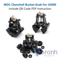 Excavator Clamshell Bucket Grab Kit The Crawler Crane Mechanical  Model MOC Building Blocks High-Tech Bricks Construction Toys