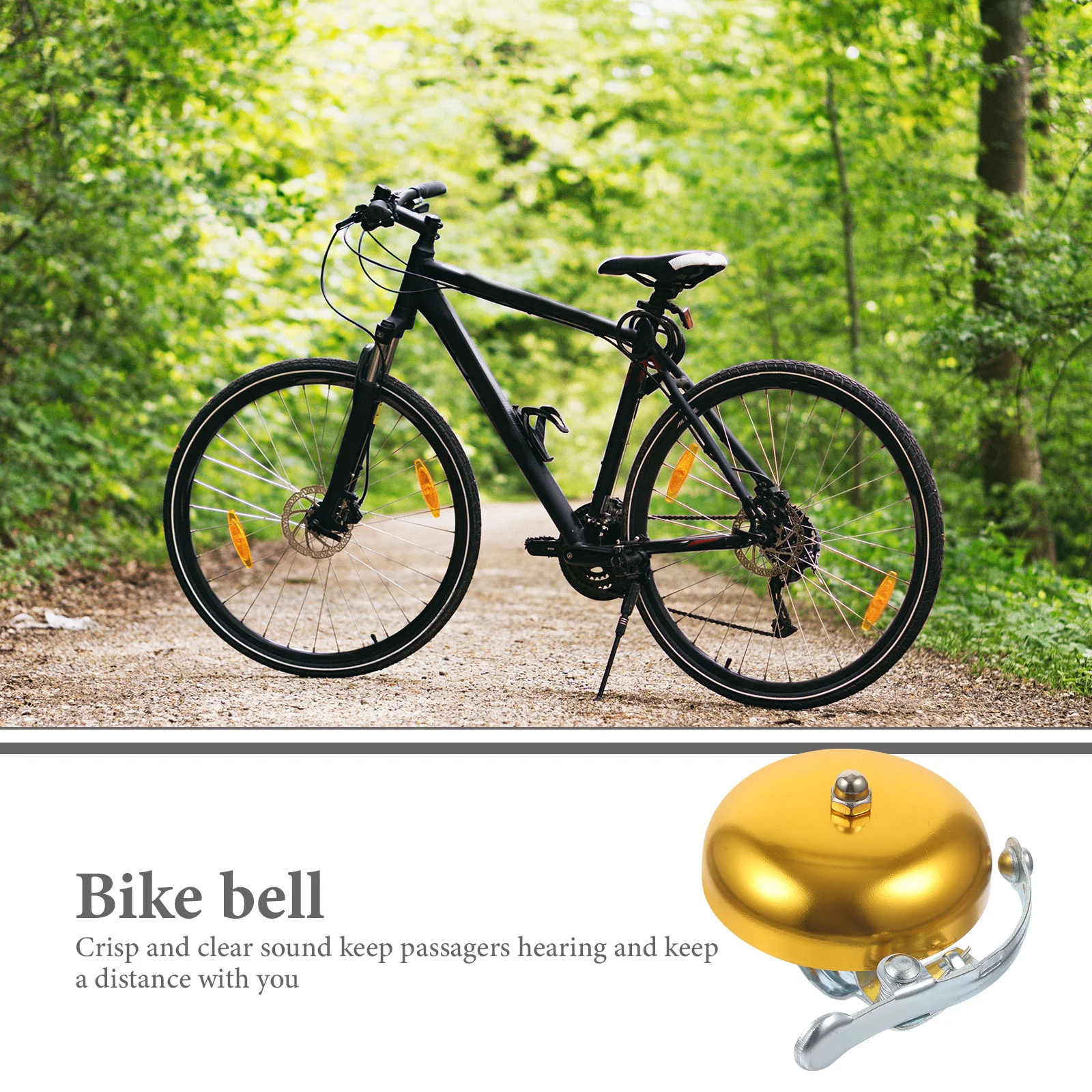 Old Fashioned Bike Bell Motorcycle Horn Bycicle Ring Bells Golden Stainless Steel