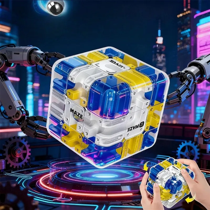 1-10PCS 3D Maze Puzzle Cube Brain Teaser Logic Game Educational Sensory Stress Relief for Adults Handheld Decompression