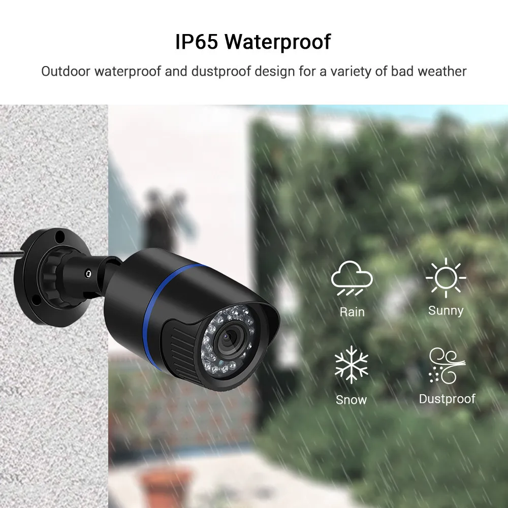 Imagem -02 - Xmeye-câmera Ultra hd Outdoor Bullet ip Detecção de Movimento Gravação de Áudio Nuvem Icsee Cctv 1080p 4k 8mp 5mp H.265