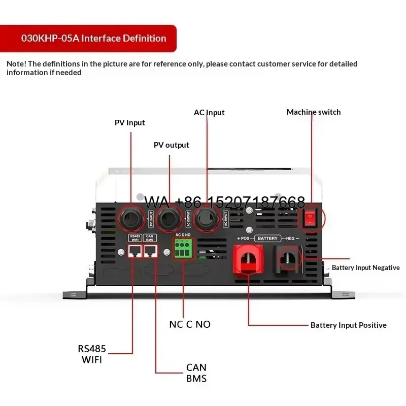 Wmwmnu for Hybrid Single Phase Pure Sine Wave Inverter 3KW 4KW 5.5KW 12V 24V 48V Solar Battery Charger MPPT Automotive Home