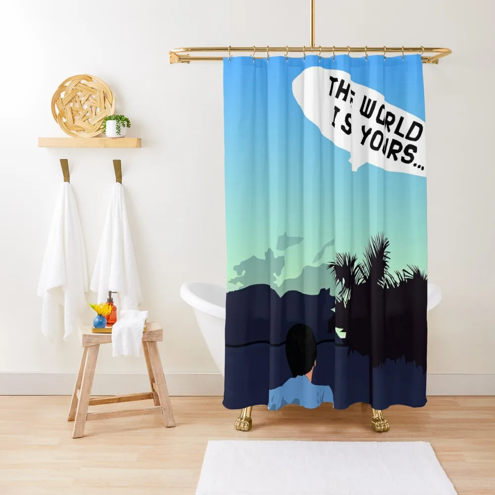 

SCARFACE Shower Curtain Anime Bathroom Waterproof Fabric Bathroom Toilet Accessories Bathroom Bathtub Curtain