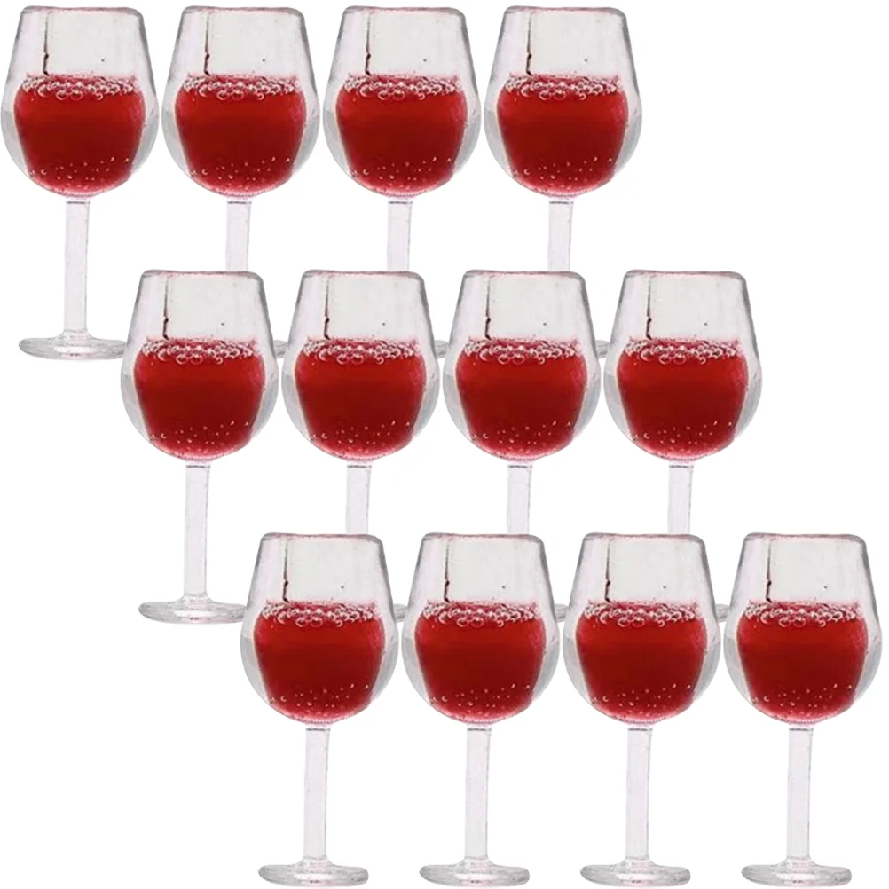 

12 Pcs Resin Mini Cups Shot Glass Faux Fake Miniature Realistic for Dolls House