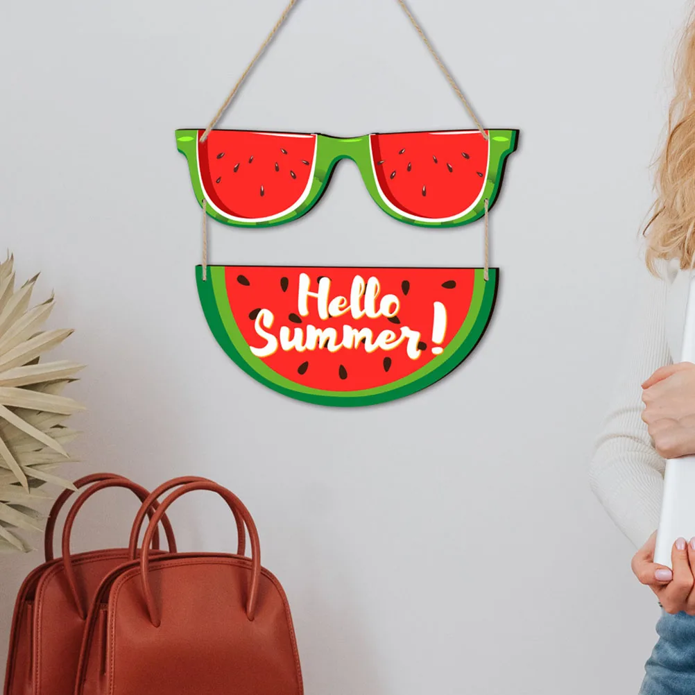 

Watermelon Wood Sign Summer Decor Beach Hanging Door Signs Front Porch Farmhouse Indoor Outdoor Wall Art Rustic Plaque