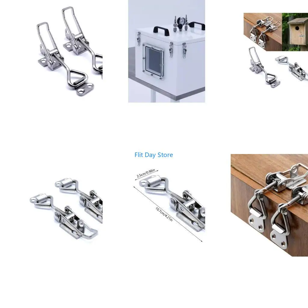 F92C Rustproof Fastener Set Adjust Locking Mechanism Easy to Install Tension Set Security Locking set for Cabinets & Boxes