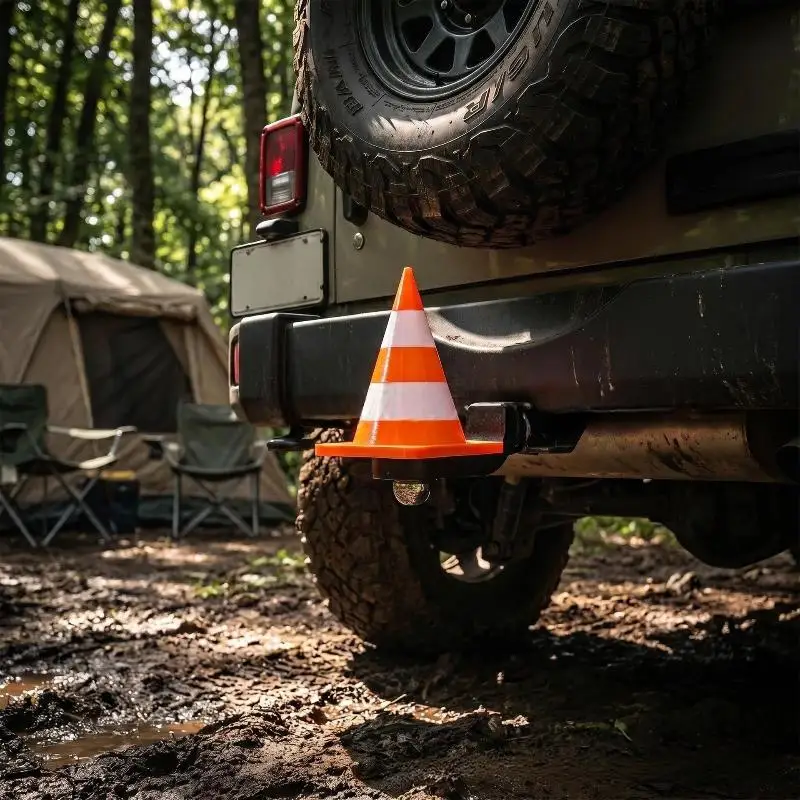 Creative Traffic Cone Tow Ball Cover 50mm Universal All-Terrain Protector for Off-Road Car Trailer Towing Hitch