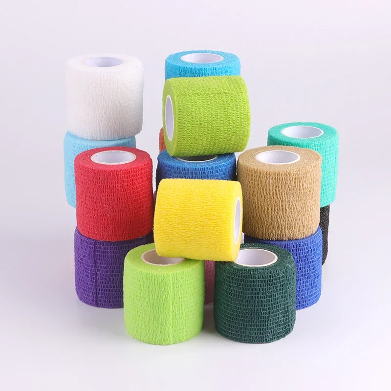 5 Colors Self-adhesive Elastic Bandage Elastoplast First Aid Sport  Bandage Tape Multi-size For Knee Finger Ankle Palm Shoulder