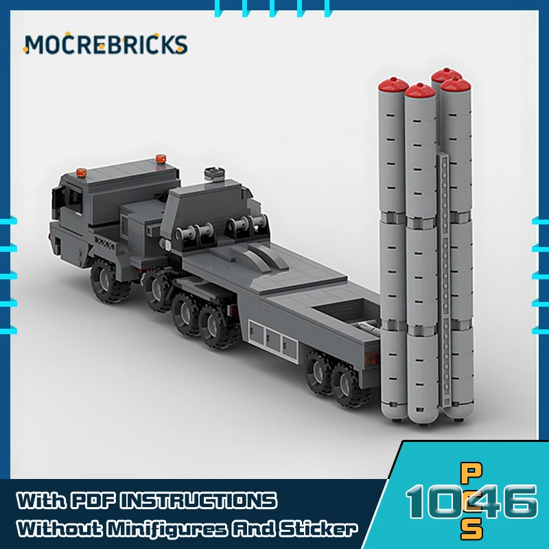 Modern Warfare S-400 Model Advanced Bricks MOC-156481 Missile Launch Trailer Building Blocks Toy Kit Children's Puzzle Gift