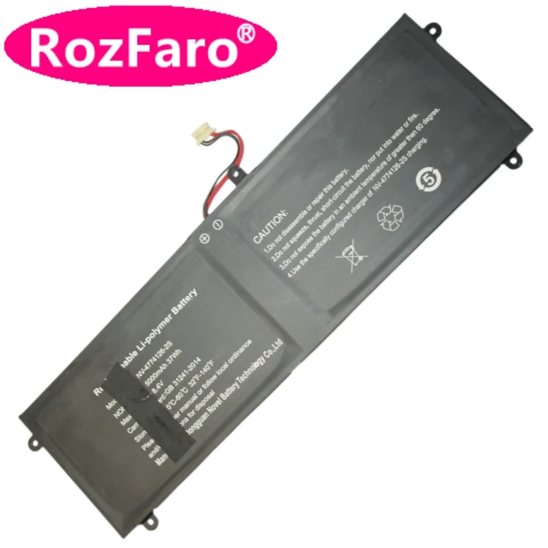 

RozFaro UTL4776127-2S NV-4774126-2S Laptop Battery For Mediacom Smartbook 141 PC208 PC209 Hyundai Hybook HT14CCIC44EGH 1544-9701