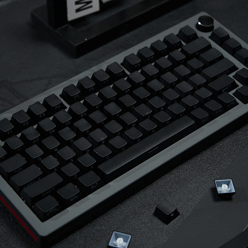 Minimalist ische schwarze Tasten Tasten kappen Kirsch profil pbt Double Shot Keycaps Seite leuchten durch Druck für mx mechanische Tastatur Kit