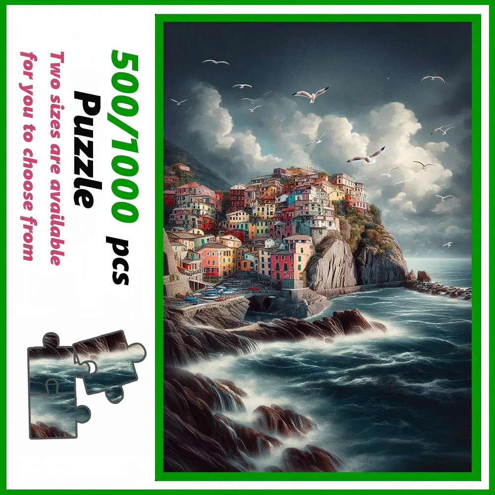 A 500/1000pcs Adult Puzzle Game, High Quality, a Fun Family Game for Stress Relief, Perfect for Birthdays, Christmas, Halloween