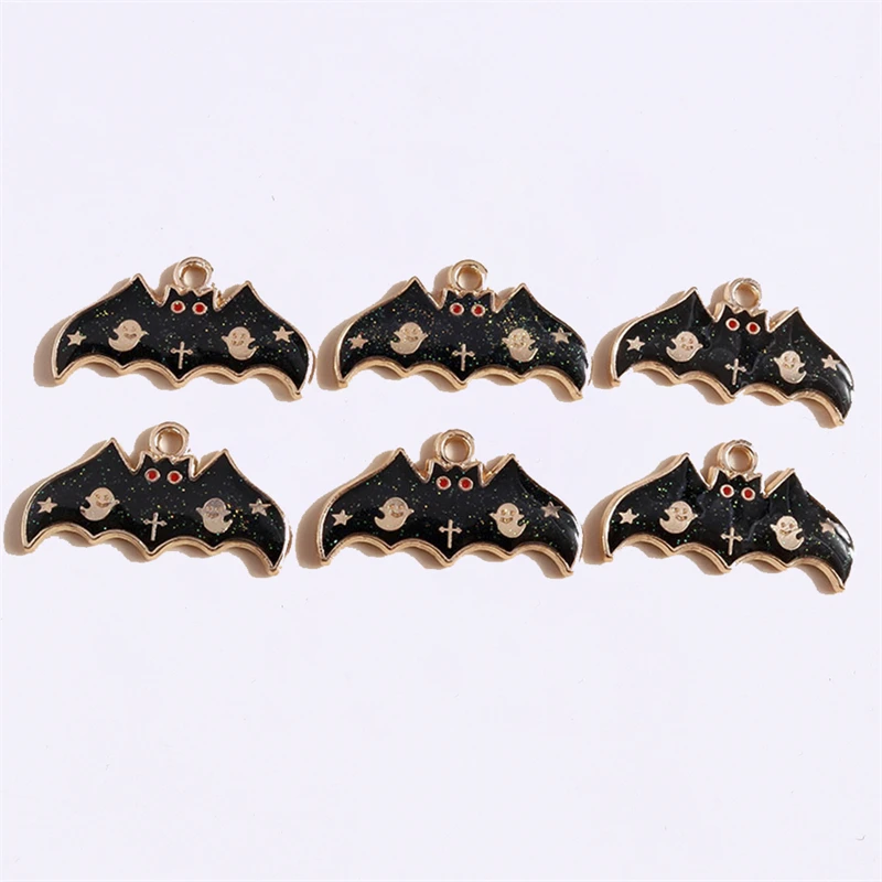 

Duarte 20Pcs/Lot Cute Enamel Halloween Bat Charms Pendants for Jewelry Making Drop Earrings Necklaces Bracelets DIY Crafts Gifts