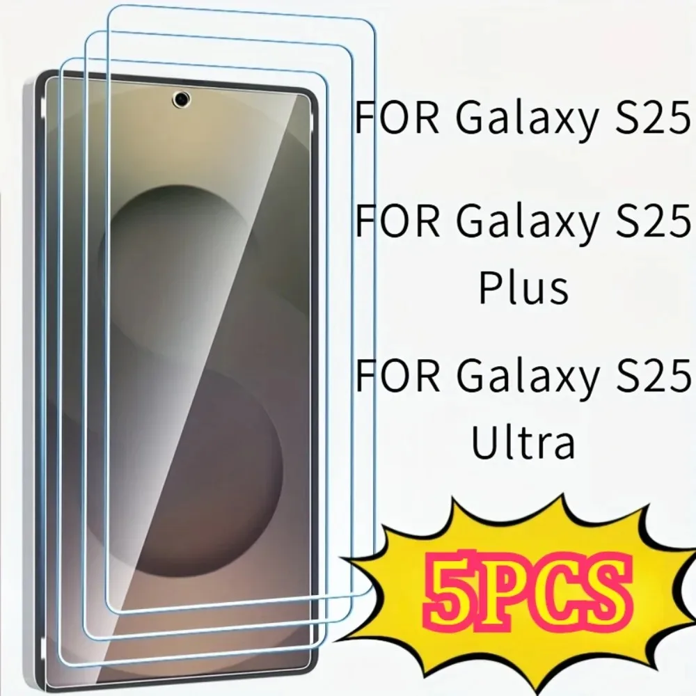 

5Pcs Tempered Glass for Samsung Galaxy S25 Edge Plus S25 Ultra Screen Protector for Samsung S21 S24 s23 FE S22 S23 Plus Film