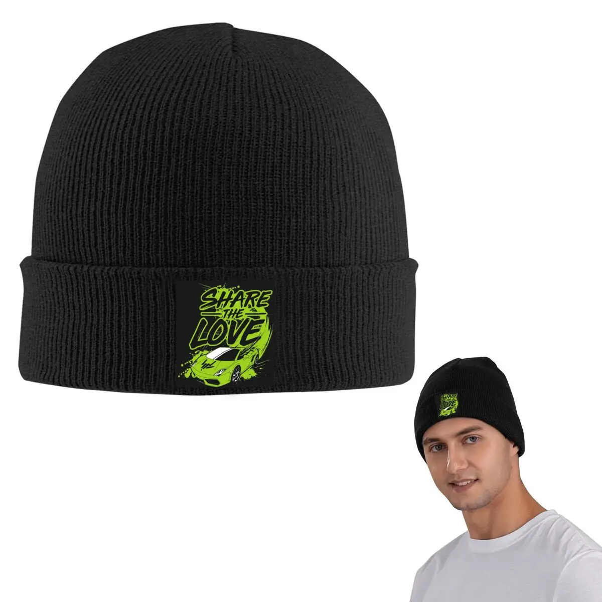 

Теплая вязаная шапка Youth Share The Love, модная шапка с капюшоном, осенне-зимние уличные шапки, шапки для взрослых унисекс