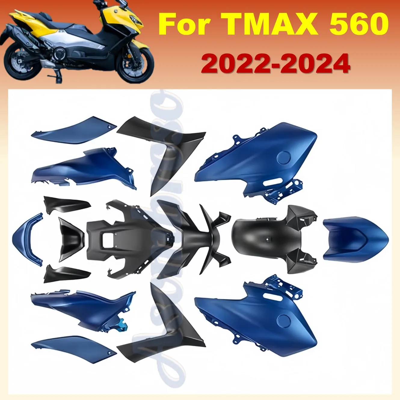 For Yamaha Tmax 560 2022-2024 2023 Motocycle Parts Full Fairings set TMAX 560 22-24 Blue Colour Shell Cover