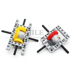 MOC Technical Gear Set Ratchet Differential Housing Series Clutch Building Blocks Bricks Bulk Compatible with Car Model Toys