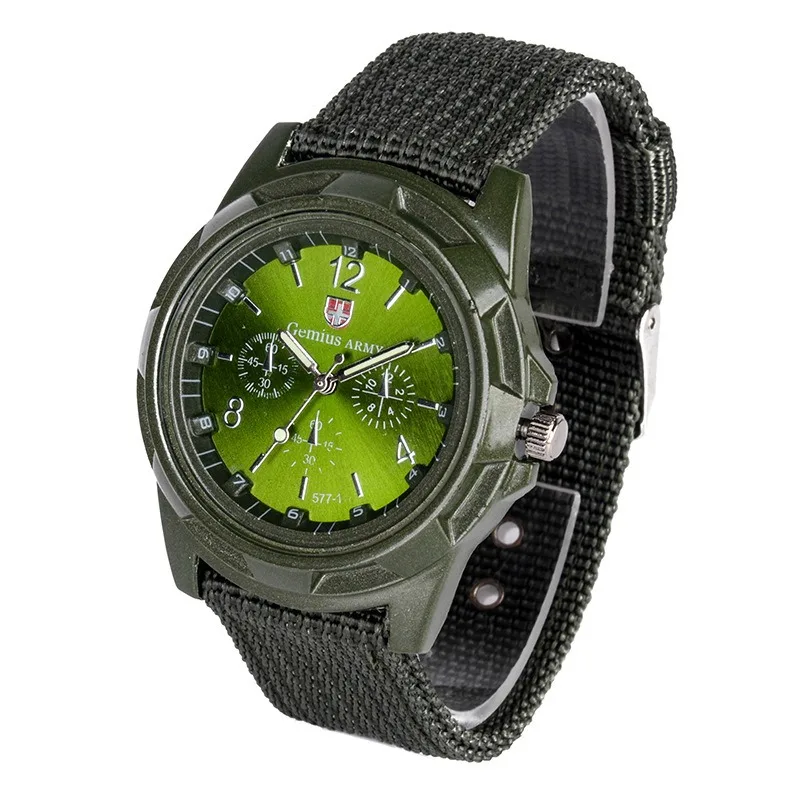 Mens Watch Top Brand Green Sports Analog Quartz Wristwatch Nylon Band Fashion Casual Men\'s Clock Relogio Masculino Reloj Hombre