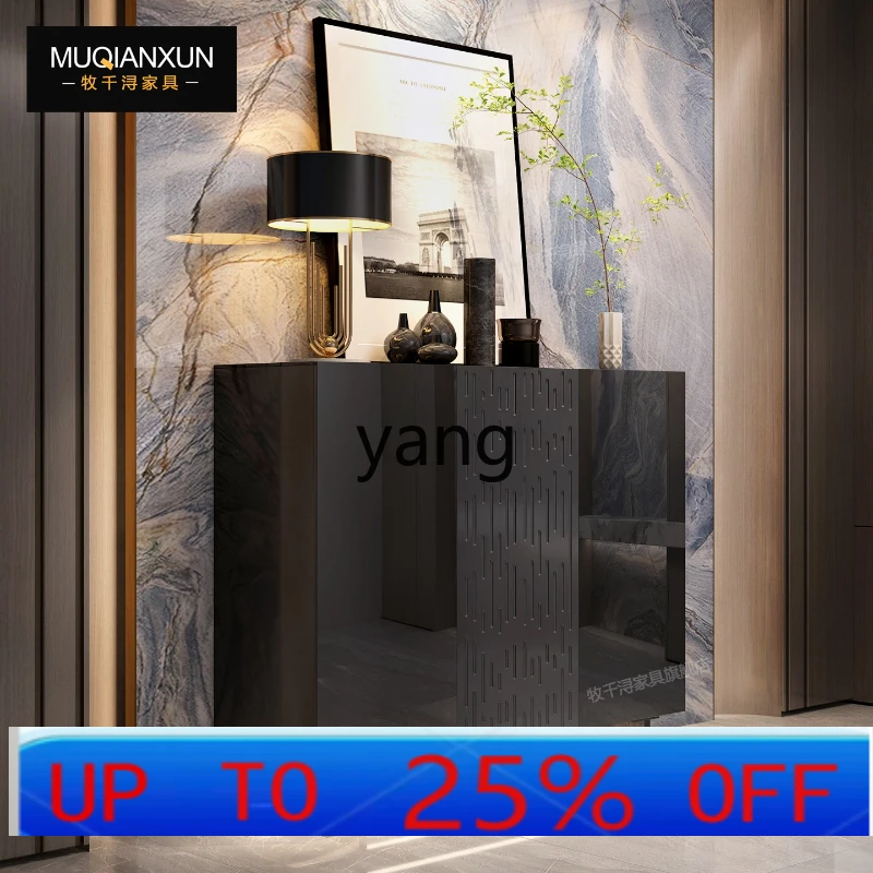 

LH Integrated Villa Modern Glass Storage Cabinet with Light at the Entrance Shoe Cabinet