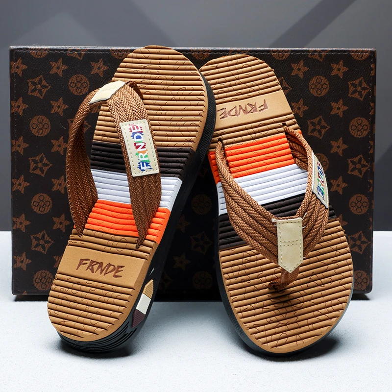 

Летние шлепанцы с мягкой подошвой, противоскользящие, удобные, для пляжа и улицы, дышащие, легкие, мужские, модные, повседневные тапочки в стиле Джокер.