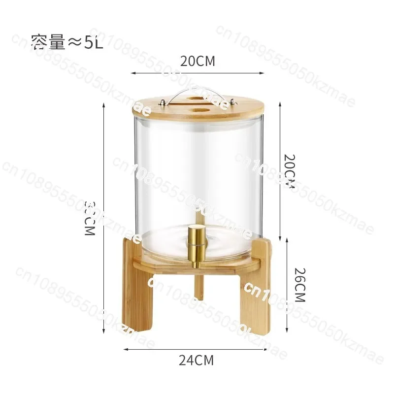 Buffet Beverage Dispenser 3.5-8L Stainless Steel Drink Container with Faucet Hot Cold Water Beer Juice Barrel