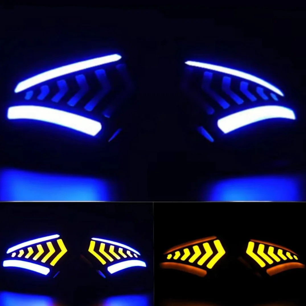 LED Flowing Turn Signal Motorcycle Handguards Windproof Waterproof 1 Pair Motocross Handlebar Guards Motorbike Dirt Bike Parts