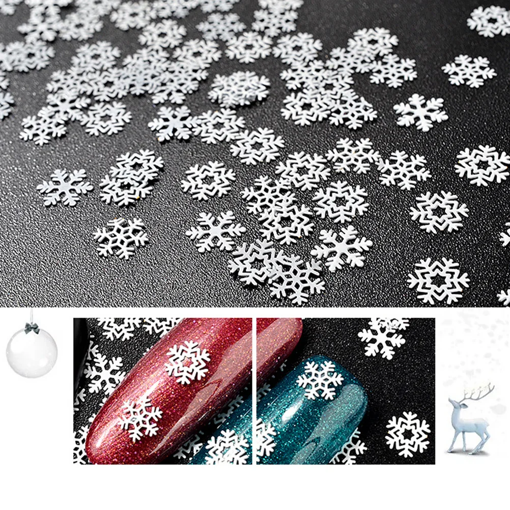 

2Pcs White Snowflake Computer Chips Slim Manicure Patch Christmas Nail Art Decoration DIY Home Phone Case Nail Art Jewelry
