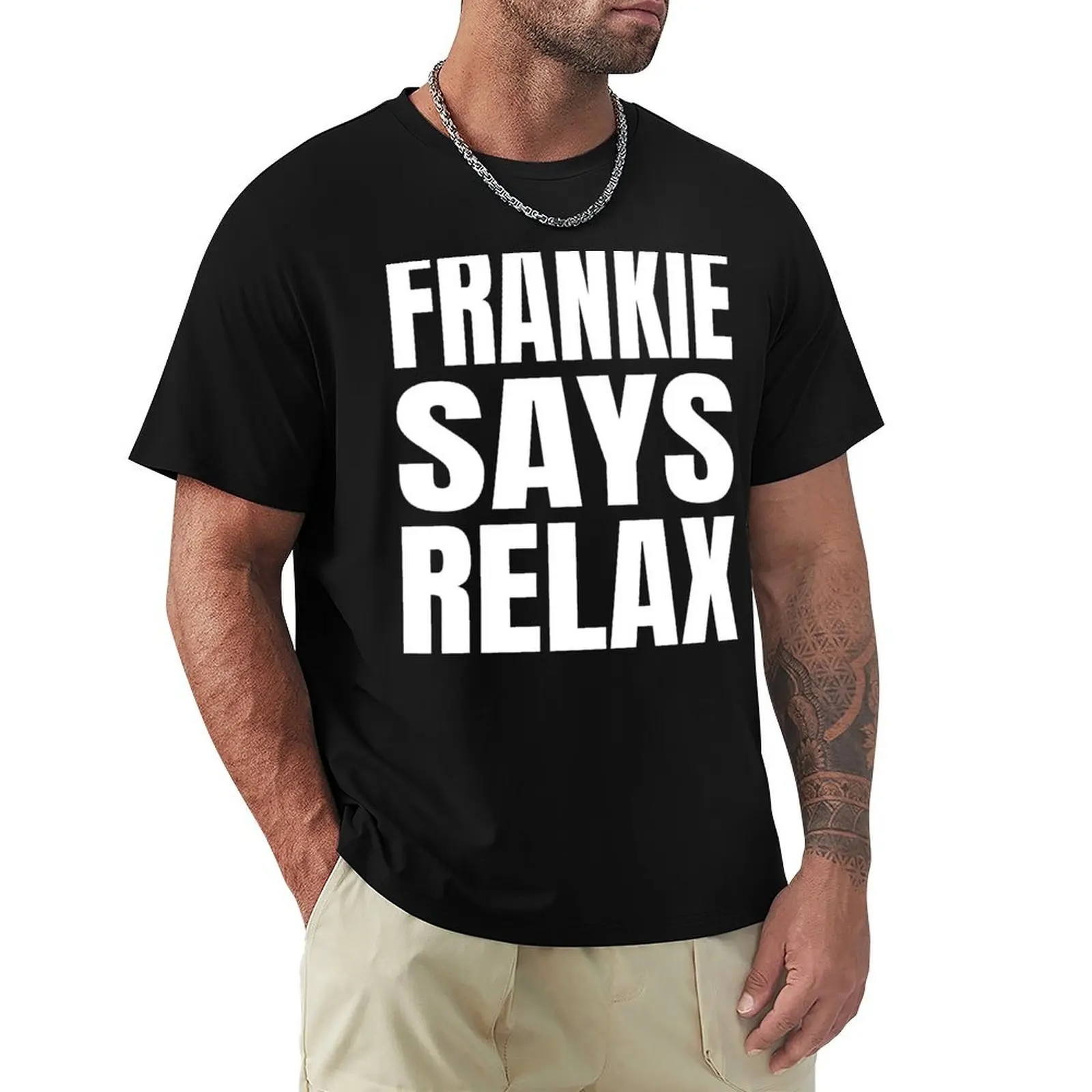 

Frankie Says Relax T-Shirt rapper graphic tees korean fashion gifts for boyfriend mens t shirt