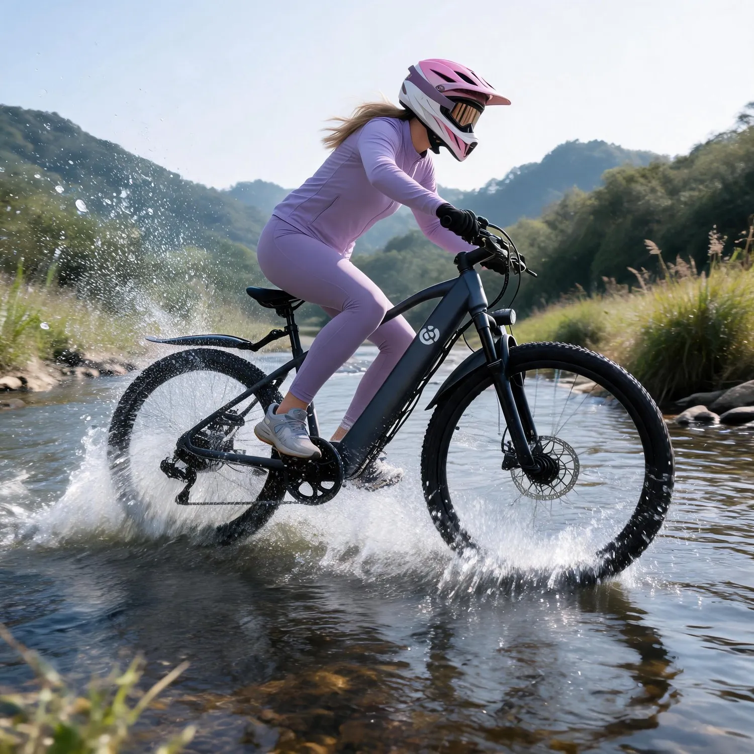 Weekend Leisure 26 Inch Off Road Bike 500W Brushless Motor Max 70KM Long Range Top Speed 20MPH 30° Climbing Capacity Pedal Assist Mode 7-Speed Gear Lockable Battery, Birthday Gift US Warehouse Free Shipping