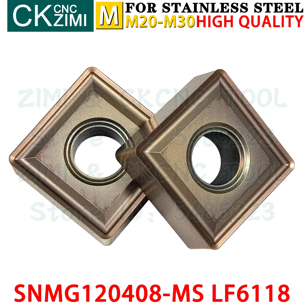 SNMG120408-MS LF6118 SNMG 120408 MS LF6118 Carbide Inserts External Turning Inserts Tools CNC Metal Lathe Turning Cutting Tools