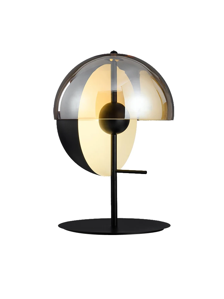 Modern Light Luxury Table Lamp Nordic Simple Bedroom Bedside Lamp Glass Creative High-End Living Room Decorative Lamp