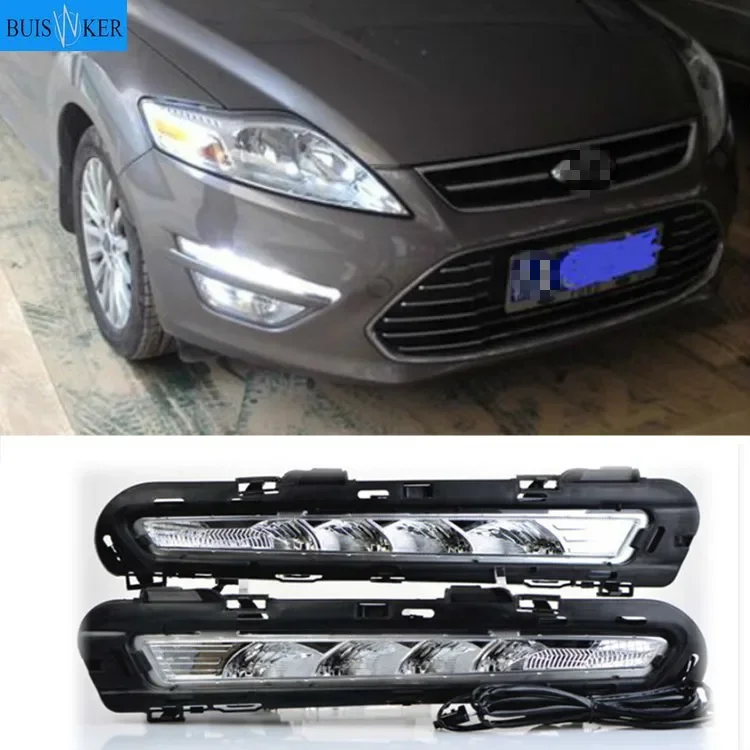 

1Pair For Ford Mondeo Fusion 2011 2012 2013 LED DRL Daytime Running Lights LED Daylight Fog light with yellow